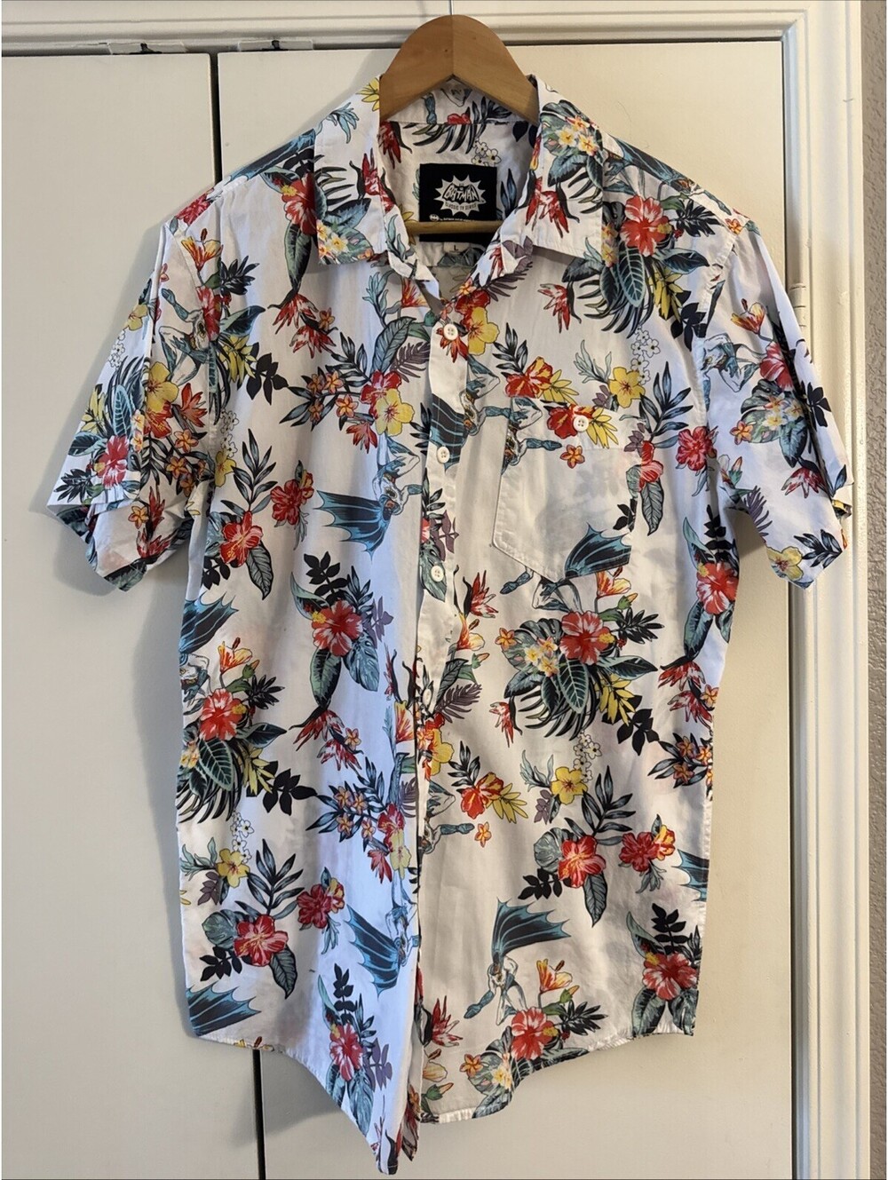 Batman Classic TV Show Retro Surf Hawaiian Beach Shirt Size L